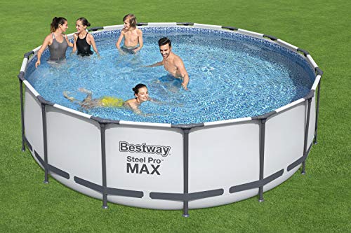 Bestway® Steel Pro MAX™ Aufstellpool Komplett-Set mit Filterpumpe Ø 457 x 122 cm, grau, rund - 13