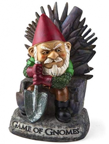 Big Mouth Inc. Gartenzwerg Game of Gnomes - Lustiger Gartenzwerg, handbemalt, wetterfest, Keramik, Rasenzwerg, tolles Geschenk, 24 cm hoch - 1
