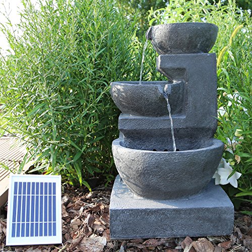 CLGarden Solar Springbrunnen NSP12 mit Akku und LED Beleuchtung für Garten Terrasse Balkon - 3