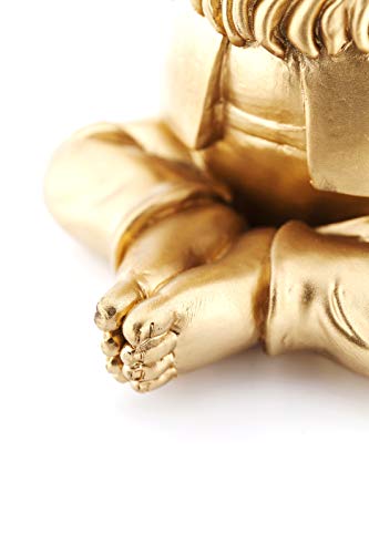 Kare 61589 Deko Figur Zwerg Meditation Gold Grün 19cm, Mehrfarbig, One Size - 6