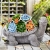 LESES Gartendeko Gartenstatuen - Schildkröte Ornamente Deko Gartenfigur Ornament mit LED solarbetriebenen Lichtern Dekorationen für den Garten, Terrasse, Rasen, Weihnachten - 1