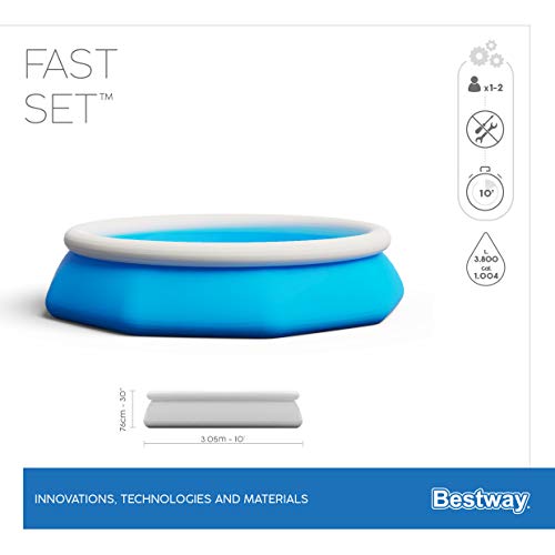 Bestway Fast Set™ Aufstellpool-Set mit Filterpumpe Ø 305 x 76 cm, blau, rund - 11
