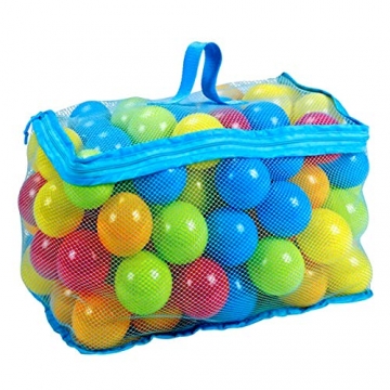 Haokaini 100Pcs 6Cm Mehrfarbige Ozeanbälle Set Pitball Spielzeug mit Netztasche für Baby Kleinkind Kinder Kinderspielzeug für Kinderpool Indoor-Partys - 1