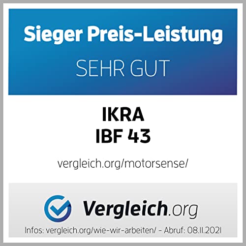 IKRA 73046560 Benzin Freischneider Trimmer IBF 43 inkl. Fadenspule 3-Zahn-Messer & Schultergurt, 1.1 kW, Grau/Rot - 23
