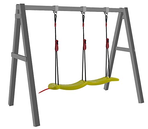 BIG Snake-Swing - Kunststoff Doppel-Schaukel, beidseitig belastbar bis 50kg, montierte Schaukel, höhenverstellbare Seile, für Kinder ab 5 Jahren - 3