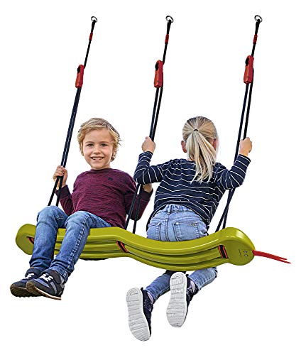 BIG Snake-Swing - Kunststoff Doppel-Schaukel, beidseitig belastbar bis 50kg, montierte Schaukel, höhenverstellbare Seile, für Kinder ab 5 Jahren - 4