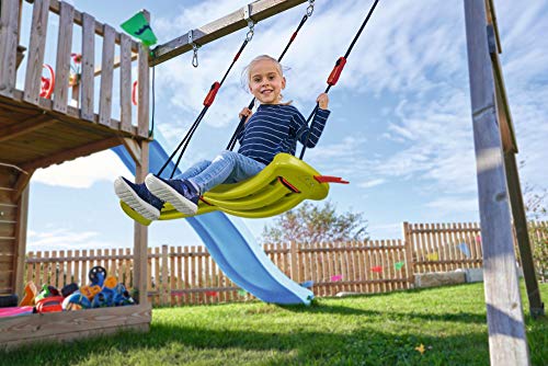 BIG Snake-Swing - Kunststoff Doppel-Schaukel, beidseitig belastbar bis 50kg, montierte Schaukel, höhenverstellbare Seile, für Kinder ab 5 Jahren - 6