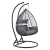[en.casa] Hängesessel Capileira 2-Sitzer Outdoor Hängestuhl mit Gestell und Kissen Hängekorb bis 250 kg Dunkelgrau - 1