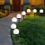 FLOWood Solar Gartenleuchte wasserdicht Solarlampe für Garten Außen LED Kugel mit Erdspieß Kunststoff ∅10 x L33 cm 8 Stück - 1