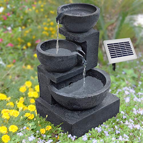 Aquarium Solar Springbrunnen Voberry Outdoor Solar Powered Bird Bath Wasser-Brunnen-Pumpe für Pool Garten 