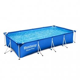 Bestway Steel Pro Frame Pool ohne Pumpe 400 x 211 x 81 cm , blau, eckig - 1