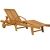Casaria Sonnenliege Tami Sun Akazien Holz verstellbar ausziehbarer Tisch klappbar Gartenliege Holzliege Liege Liegestuhl - 1