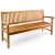 Divero 3-Sitzer Bank Holzbank Gartenbank Sitzbank 180 cm – zertifiziertes Teak-Holz behandelt hochwertig massiv – Reine Handarbeit – wetterfest (Teak behandelt) - 1