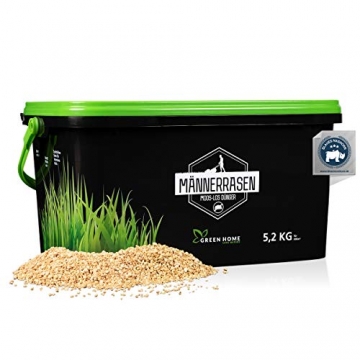 Green Home® Rasendünger mit Moosvernichter - 5,2kg Rasendünger mit Unkrautvernichter und Moosvernichter - Moosvernichter Rasen mit starker Wirkung - Gebinde 100% recycelt - Made in Germany - 1
