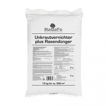 HaGaFe Unkrautvernichter plus Rasendünger Dünger mit UV NPK Volldünger 20 kg (2 x 10 kg) (10 kg (1x 10 kg)) - 1