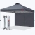 MasterCanopy Pop-up-Überdachungszelt Faltpavillon mit 1 Seitenwand Outdoor Baldachin Einfache Einrichtung, 3 x 3 m, Dunkelgrau - 1