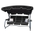 RANSENERS Luxus 3-Sitzer Hollywoodschaukel Gartenschaukel mit Liegefunktion, bis 320kg Belastbar, mit Verstellbarer Sonnendach (Schwarz) - 1