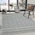 the carpet Calgary - robuster Outdoor Teppich, modernes Design, Wetterfest & UV-beständig, für Balkon, Terrasse und Wintergarten, auch für Küche oder Esszimmer geeignet, Grau-Raute, 200 x 280 cm - 1