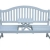 VARILANDO Gartenbank Primrose aus weiß lackiertem Eukalyptus Holzbank Sitzbank 3-Sitzer Hochzeitsbank - 1