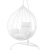 Kideo Komplettset: großer Hängesessel mit Gestell & Kissen, Indoor & Outdoor, Poly-Rattan (Korb & Gestell: weiß, Kissen: weiß Nest (1000 Snow)) - 1