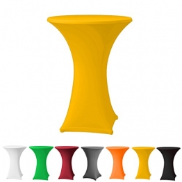 Babat Stehtischhusse Stretch in Farbe gelb und Durchmesser 70-75 für Bistrotisch/Stehtisch - 1