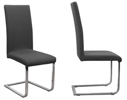 BEAUTEX 2er Set Jersey Stuhlhusse (Farbe wählbar), elastische Uni Stretch-Husse aus Baumwolle Bi-Elastisch (Dunkelgrau) - 1