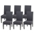 Littleprins Stuhlhussen 6er Set Stuhlbezug elastische Hussen für Stühle Schwingstühle Stretch Stuhlüberzug für Esszimmer Stuhl Hochzeit Partys Bankett (Grau) - 1