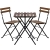 STILISTA® Bistro-Set 3-teilig aus Akazienholz 1x Tisch + 2X Stuhl, klappbar - 1