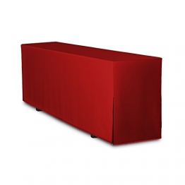 TexDeko 4er Pack Biertischhussen Premium (nur Tisch 220cm) (Rot, Breite: 50cm) - 1