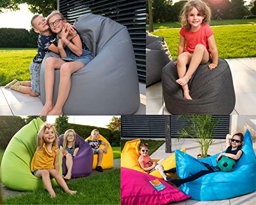 Chilly pilley Sitzsack Beanbag Indoor Outdoor für Kinder und Erwachsene viele Farben und Größen zur Auswahl (85x125, Grün) - 8