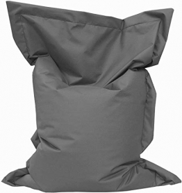 Giant Bag Sitzsack GiantBag Chill Out Liege & Sitzkissen Indoor & Outdoor Tobekissen Bodenkissen Sessel für Kinder & Erwachsene (160 x 120 cm, Anthrazit) - 1