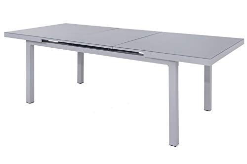 Kettler Granada Sitzgruppe, Silber, Alu/Textilene, Tisch 180/240x100cm, 4 Stapel-, 2 Multipositionssessel - 6