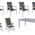 Kettler Granada Sitzgruppe, Silber, Alu/Textilene, Tisch 180/240x100cm, 4 Stapel-, 2 Multipositionssessel - 1