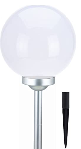 LED Solar Leuchtkugel - Ø 25 cm - Kugelleuchte in warmweiß auf 2 Höhen einstellbar - Solarleuchte Garten Lampe Solar Kugel - 1