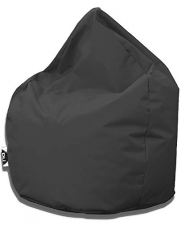 PATCH HOME Patchhome Sitzsack Tropfenform - Anthrazit für In & Outdoor XL 300 Liter - mit Styropor Füllung in 25 versch. Farben und 3 Größen - 1