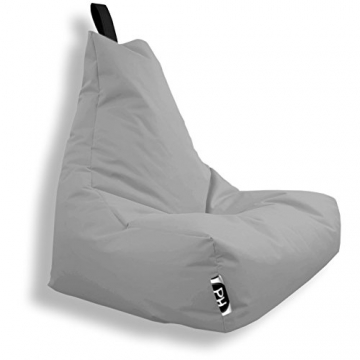 Patchhome Lounge Sessel XXL Gamer Sessel Sitzsack Sessel Sitzkissen In & Outdoor geeignet fertig befüllt | XXL - Grau - in 2 Größen und 25 Farben - 1
