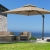 QUICK STAR Ampelschirm Premium Mallorca 3x3m Sand UV 50 Terrassenschirm Sonnenschirm - 1