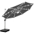 RANSENERS Sonnenschirm Ampelschirme Ø 350cm mit LED Solarleuchten, mit Schirmständer, Gestell Aluminium, Bespannung Polyester mit UV-Schutz 80+, 360° Drehbar - 1