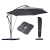 Sekey 300 cm Ampelschirm + Schutzhülle + Sonnenschirmständer + Windsicherung Kurbelschirm Gartenschirm Sonnenschutz Upf 50+ - 1