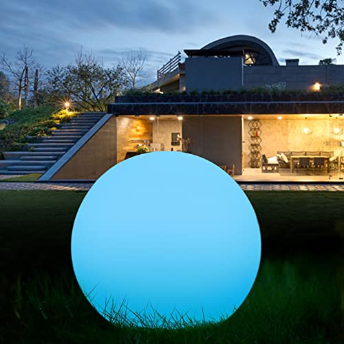 Solarlampe LED für außen, 30cm Solar Kugel Solar Gartenleuchte mit Fernbedienung & 8 Modi, IP68 Wasserdicht LED Solarleuchte [Energieklasse A+++] - 1