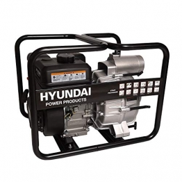 HYUNDAI Benzin-Wasserpumpe GWP57648 mit 7.0 PS Motor, 45.000 l/h Fördervolumen, 25 m Förderhöhe (Motorpumpe, Schmutzwasserpumpe, Pumpe) - 1