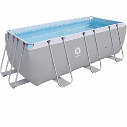 Avenli Pool 400 x 207 x 122 cm Frame Plus Stahlrahmen Aufstellpool ohne Pumpe grau rechteckiger Framepool Swimming Pool Schwimmbecken Ersatzpool - 1