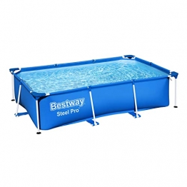 Bestway Steel Pro Frame Pool ohne Pumpe 259 x 170 x 61 cm, blau, eckig - 1