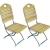 Biergartenstuhl 2er Set aus Robinienholz, Gestell aus Flach-Stahl, klappar | Hochwertiger wetterfester Gartenstuhl (Gastronomie geeignet) - 1