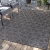 carpet city Outdoor Teppich Terrasse Wetterfest - 60x110 cm - Balkonteppich Graphit - Geometrisches Muster - In-& Outdoor Teppiche für Veranda, Garten, Küche, Bad oder Wohnzimmer - 1