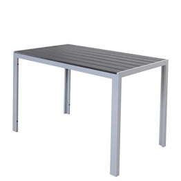 Chicreat Tisch aus Aluminium mit Polywood-Platte, Silber und Schwarz, 120 x 70 x 75cm - 1