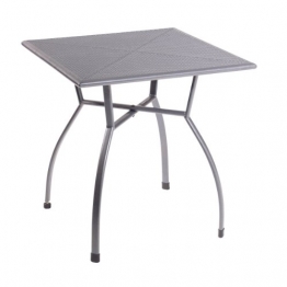 greemotion Gartentisch Toulouse eckig, quadratischer Tisch aus kunststoffummanteltem Stahl, Esstisch mit Niveauregulierung, eisengrau, 70 x 70 x 72 cm, 70 cm l x 70 cm b x 72 cm h - 1