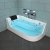 Home Deluxe - Whirlpool Badewanne - CARICA Rechts weiß mit Heizung und Massage - Maße: 170 x 80 x 59 cm | Eckwanne, Indoor Jacuzzi - 1