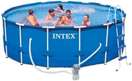 Intex Aufstellpool Frame Pool Set Rondo, TÜV/GS, Blau, Ø 457 x 122 cm - 1