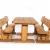 Massive rustikale Sitzgarnitur 4-Sitzer - Gartengarnitur - Aus heimischer Kiefer - Mit Holzschutzlasur behandelt (120 cm) - 1